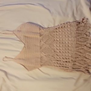 MKM cream lace tank top